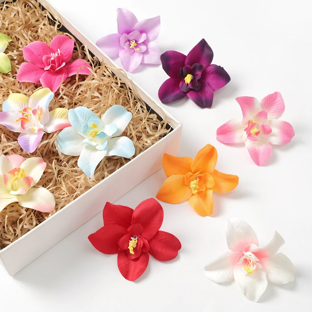 fleurs artificielles orchidées soie couronne mariage décoration cheveux accessoires fête anniversaire décoratif