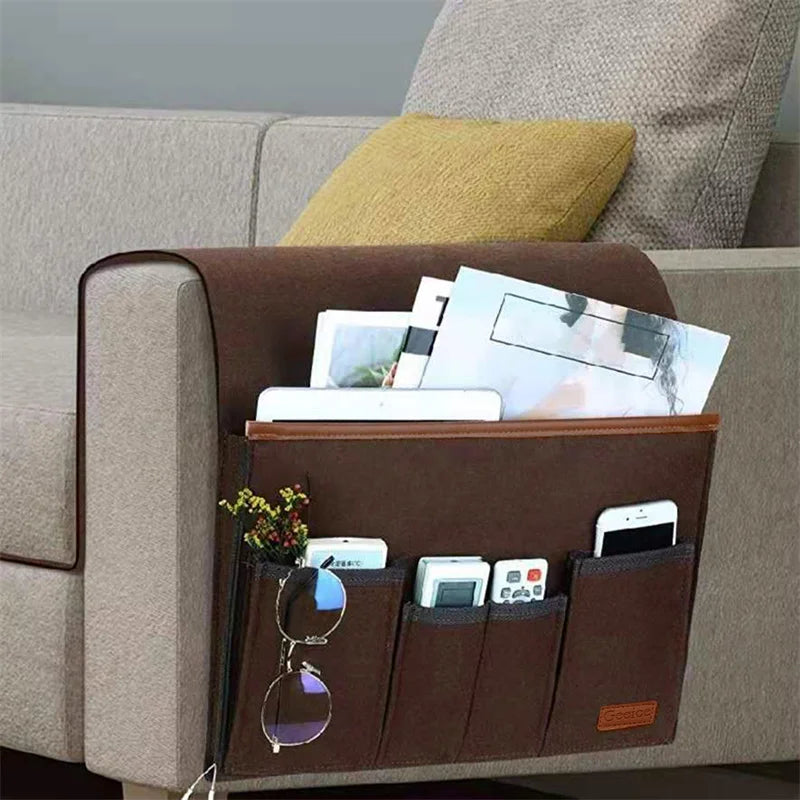 organisateur mural moderne marron noir rangement adhésif téléphone portable clé usb carte crédit tasse