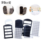 porte boucles d'oreilles moderne velours noir blanc grille perforations pieds boucles d'oreilles.storage organizer