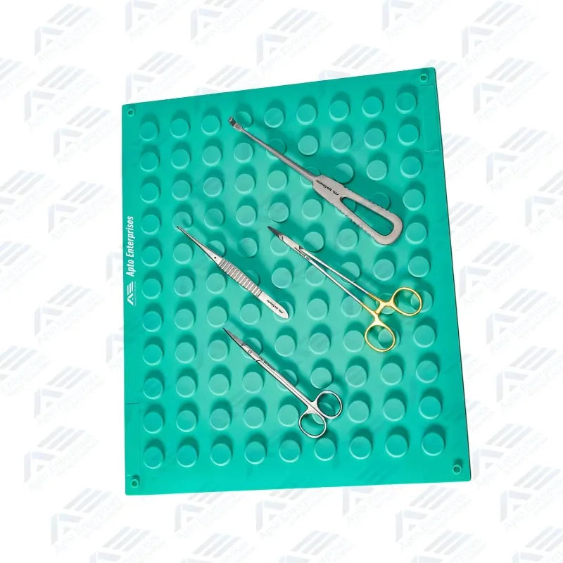 kit pinceaux médicaux vert clair surface bosses régulières pratique clips