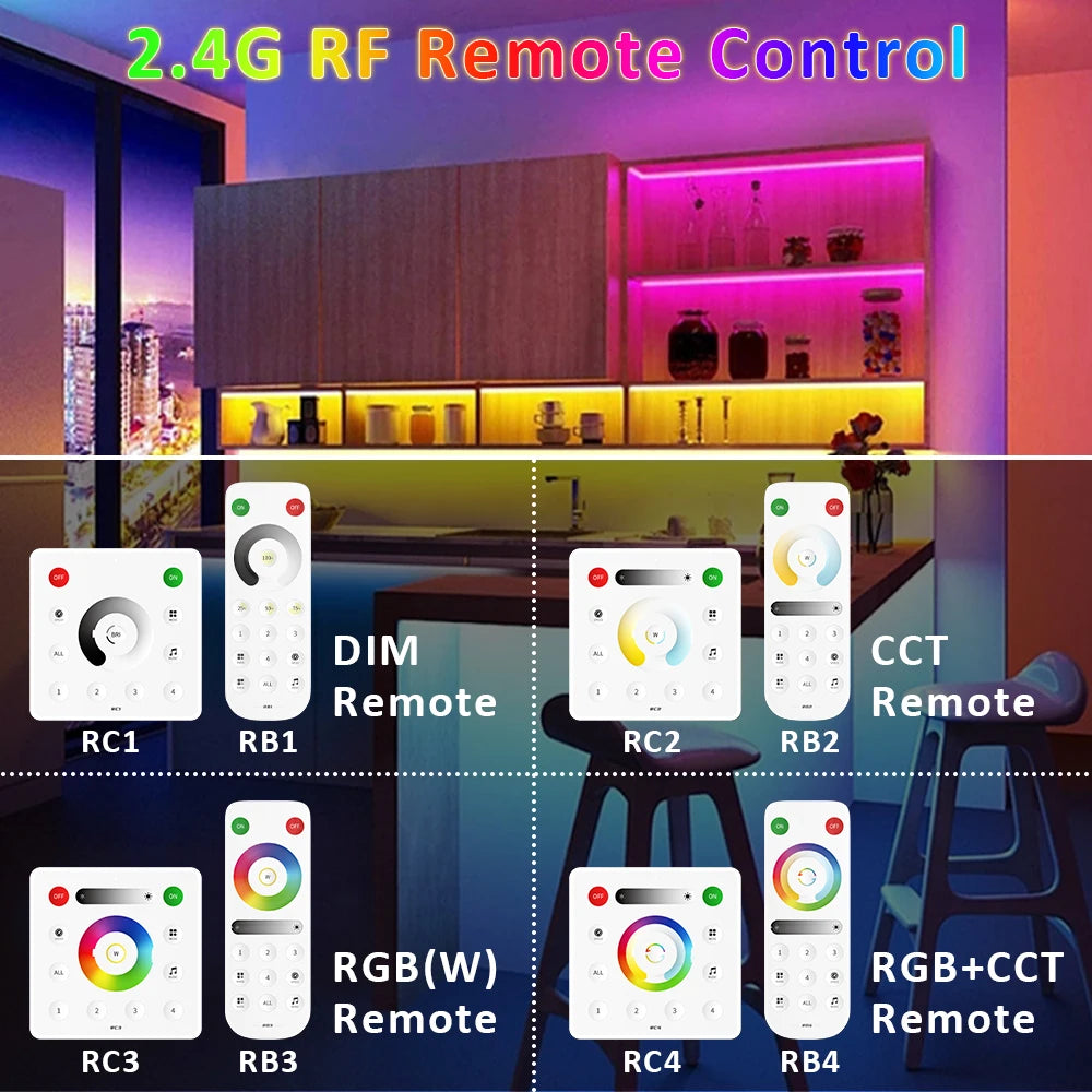 contrôleur led wifi bluetooth 5v 24v 5ch rgb ws2812 alexa google app remote control