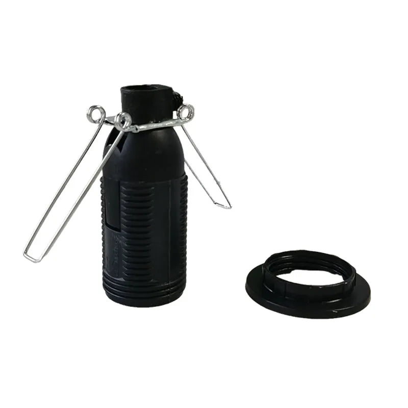 embouts lampe e14 noir blanc clip ressort lampholder cristal classique bague serrage fixations lampe