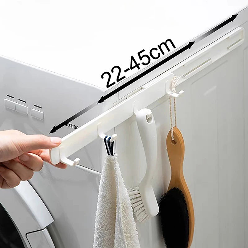 porte ustensiles rétractable blanc moderne clips serviette éponge brosses couteau scies cuisine minimaliste