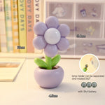 veilleuse led fleur rose verte violacée moderne chambre enfant basse consommation abs