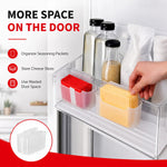 organisateur porte réfrigérateur transparent clips compartiments rangement PP PS moderne pratique