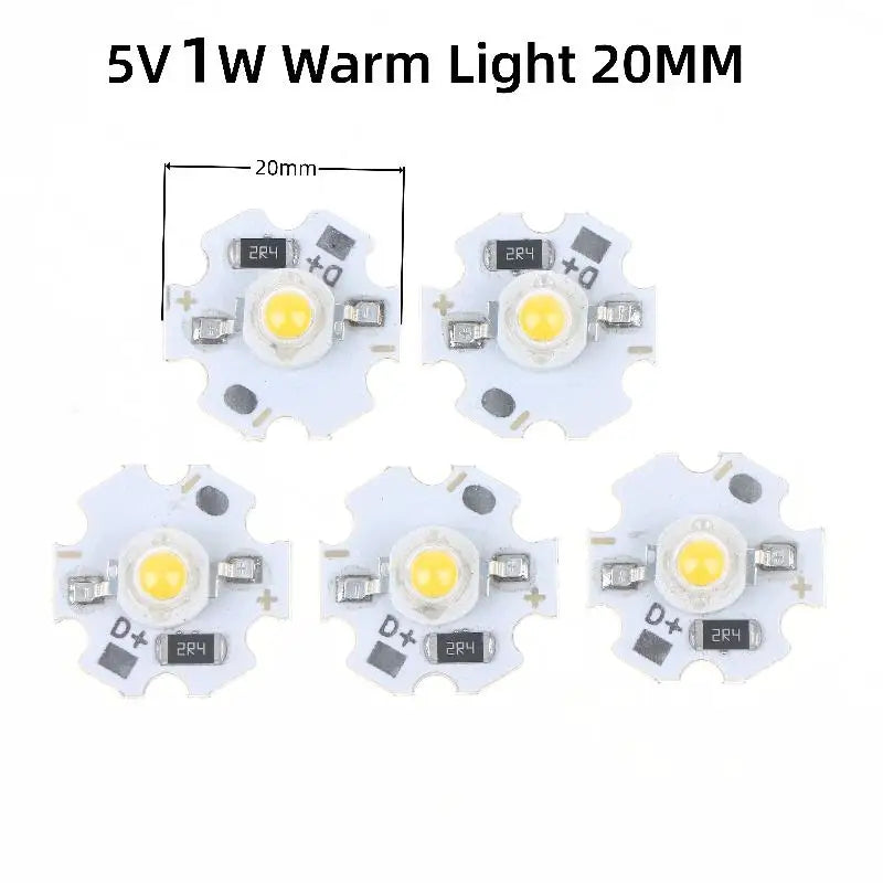 ampoules led 1w 3w 5v 12v blanc chaud circulaires modernes 16mm 20mm