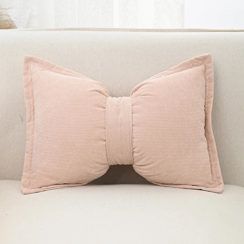 taies d'oreiller polyester corduroy moderne marron clair beige bleu marine 30x50cm opaques fixées maison