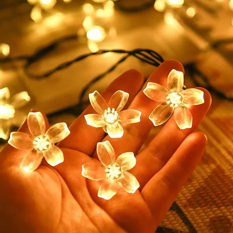 guirlande lumineuse solaire blanc chaud boules abeilles fleurs moderne translucideextérieur noël