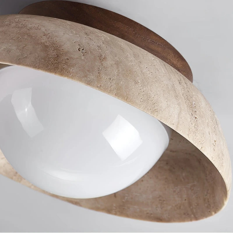 lampe moderne marron marbrée texture naturelle éclairage industriel fixations invisibles led chambre hall