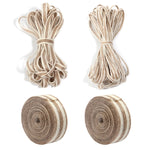 ruban décoratif toile jute motifs géométriques beige rustique artisanal emballage décoration mariage