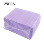 serviettes jetables rose violet blanc rayées modernes manucure outils scies taille grande