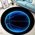tapis rond moderne motif basket noir blanc anti dérapant 40x40 80x80 120x120 cm chambre