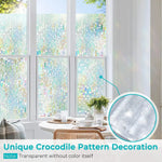 film décoratif fenêtre multicolore mosaïque transparent adhésif moderne protection uv isolation thermique