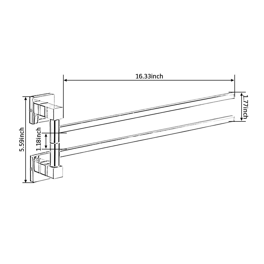 porte serviettes mural blanc moderne acier inoxydable double barres tissé électroplaquéversible