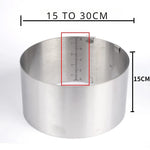 Anneau gâteau argenté moderne fixations rubans adhésifs grille dimensions utilitaire lisse brossé respectueux environnement