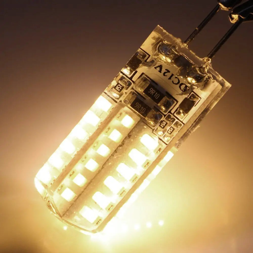 ampoules led g4 colorées transparentes moderne 3w 5w 12v 3014 smd 37x15mm