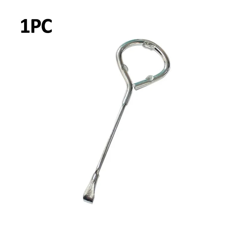 outil multifonction ouvre bouteille tire bouchon decapsuleur pince metallique argenté utilitaire minimaliste