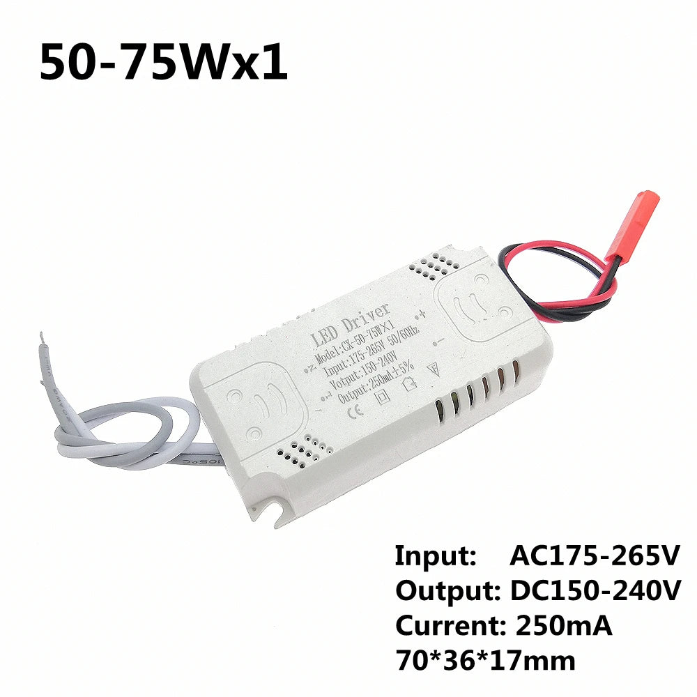 pilote led driver adhésif câble blanc noir 250ma 2540w 5075w 220v moderne fonctionnel