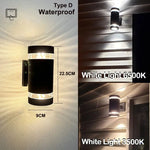 lampe murale extérieure moderne noire rayures horizontales ip65 e27 vis fixations 2000 82000lm