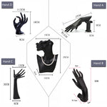 présentoir bijoux mannequin main résine support collier boucles oreilles bracelet bague décoration magasin blanc