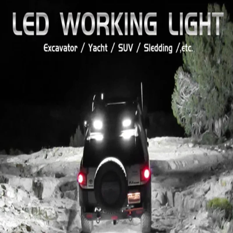 lampe travail led noire diodes vis moderne câble ip65 tout terrain inondation
