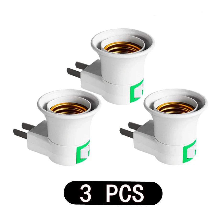 adaptateur prise murale blanc moderne ampoule E27 douille led conversion EU US plug pièces