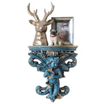 étagère murale 3d ange violon baroque décorative vases transparents motifs floraux angelot fixations murales