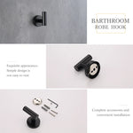 accessoires salle bain noir moderne porte serviettes papier toilette porte robe porte savon tasse
