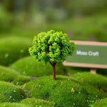 arbres miniatures artificiels fleurs colorées décoration jardin vert rose jaune