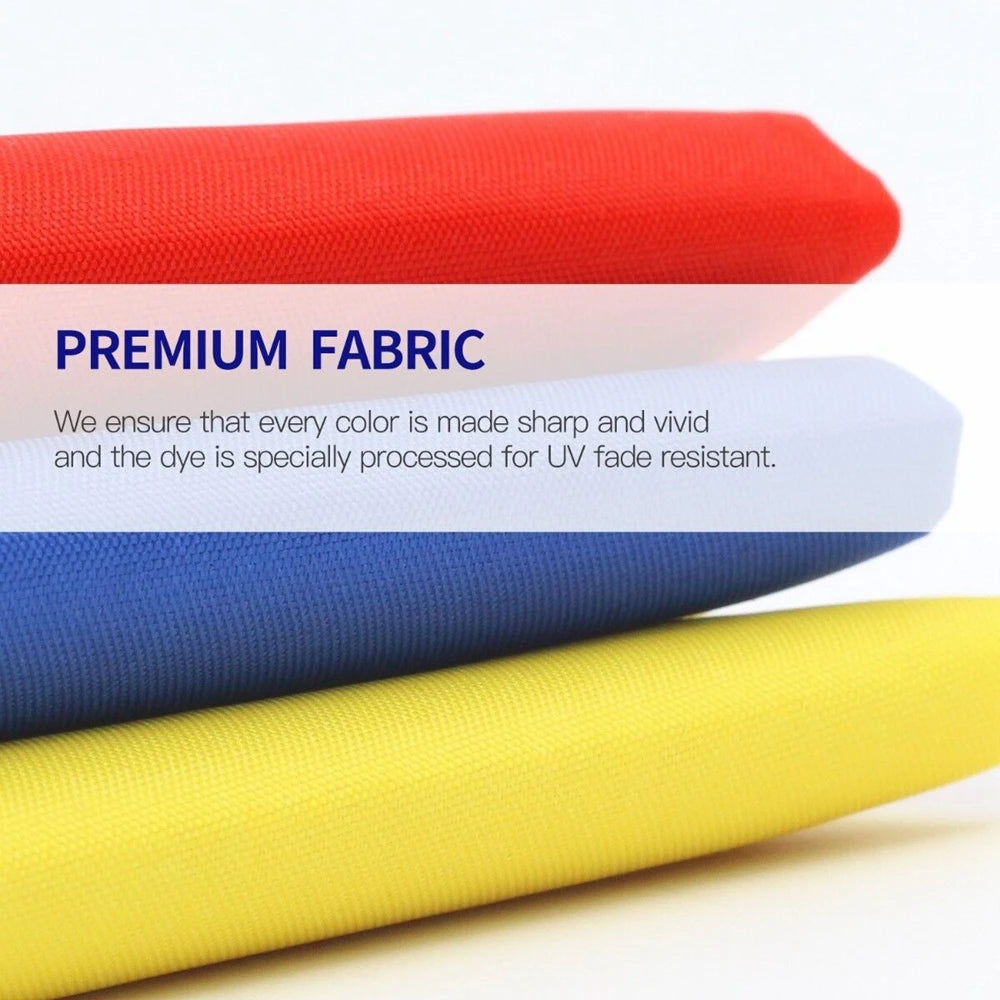 drapeau moderne rayures horizontales dorés tissu polartec décoration intérieure rouge blanc bleu jaune