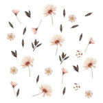 stickers muraux fleurs modernes adhésifs pvc décoratifs pépinière maternelle simple feuilles floraux