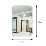 miroirs autoadhésifs acrylique blancs 3d décoration moderne stickers muraux rectangles ovales carrés
