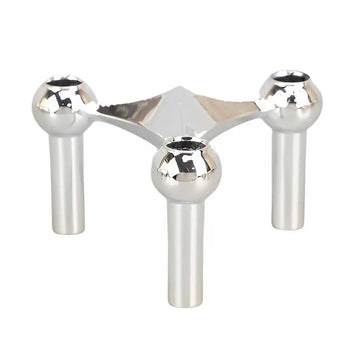 Support bougie argenté moderne modular géométrique contemporain décoration table mariage