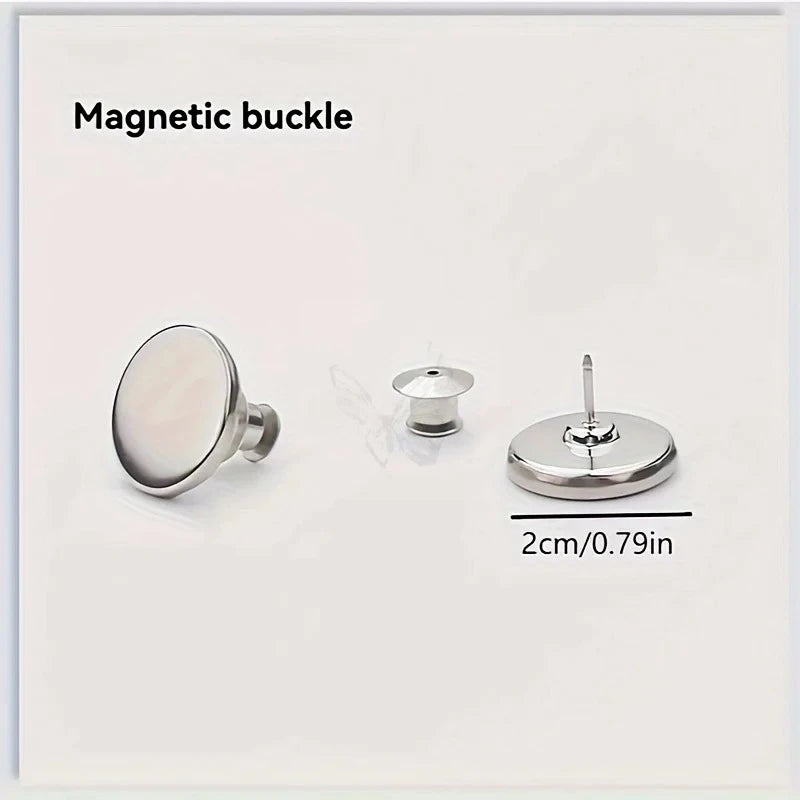 boucle magnétique moderne argentée adhésive 2cm 3cm 5paires facile chambre salon