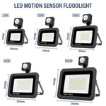 projecteur led détecteur mouvement sol noir moderne ip66 100w inondante contemporain