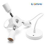 adaptateur led e27 blanc moderne vis splitter cable électrique fixations opaques
