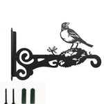 support mural vintage noir crochet floral oiseau love artisanal suspensions plantes décoratives