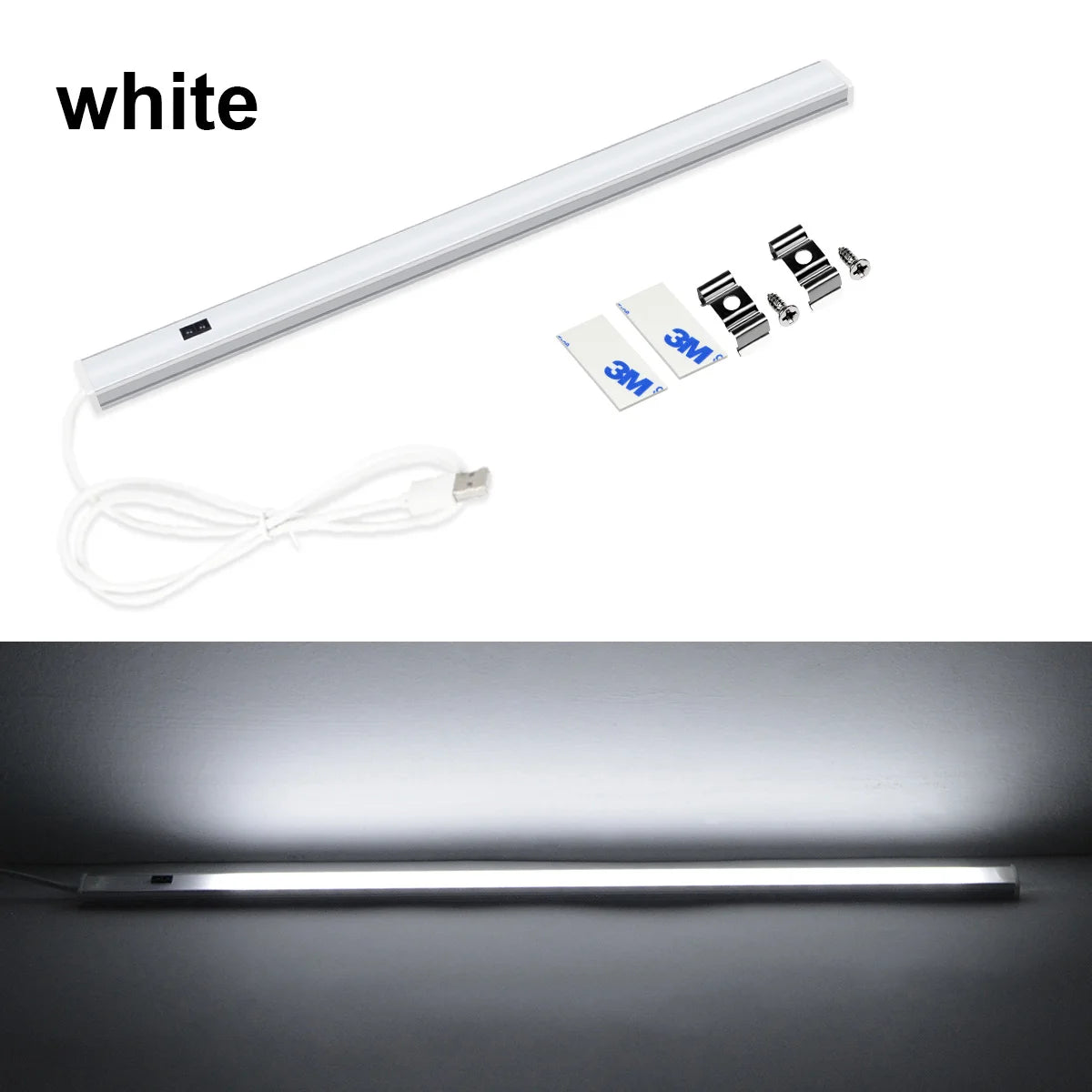 lampe led moderne 5v usb sensor 30 40 50cm blanc aluminium maquillage coiffeuse salle