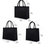 sac main jute noir utilitaire réutilisable pliable mariage festif organisateur cadeaux
