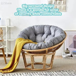 Coussin rond bleu royal pour fauteuil à bascule