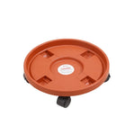 plateau roulettes plante orange pratique moderne roues noires 30cm 36cm
