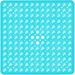 tapis douche moderne bleu clair ventouses antidérapantes motif circulaire semi transparent salle bain
