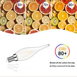 ampoule led transparente blanche 2700k e12 e14 25000h 360deg lumiere moderne salon