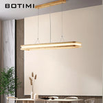 Suspension lumineuse moderne pendentif bois texturé éclairage blanc minimaliste chambre salon étude
