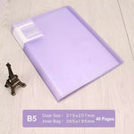 classeur transparent pvc a5 b5 organiseur documents scolaire scolaire moderne violet