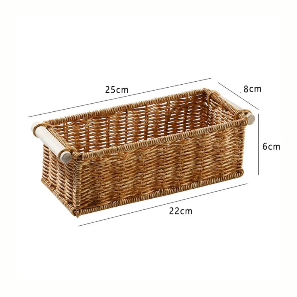 panier rangement tressé bois clair bohème organisation réutilisable respectueux environnement