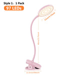 lampe table rechargeable rose pinces moderne couleurs ajustable batterie intégrée