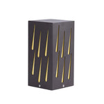 lampe solaire contemporaine noir doré lignes verticales ip65