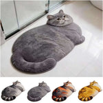 tapis sol chats imprimés gris orange moderne antidérapant salle bain absorbant'eau