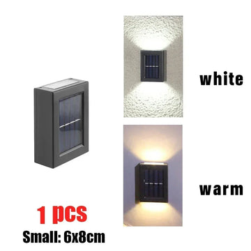 lumière solaire murale noire moderne ip65 led adhésif vis extérieure jardin balcon